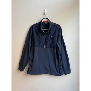 Puma Mens Pebble Beach Cobra Pro-Am Quarter Zip Pullover Navy Blue Large L